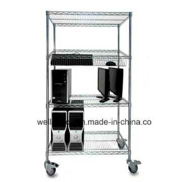 Multifunction Modern DIY Adjustable Metal Office Wire Storage Trolley (BK9045180A4CW)